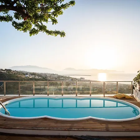 Vista Mare Con Piscina Riscaldata A Trappeto